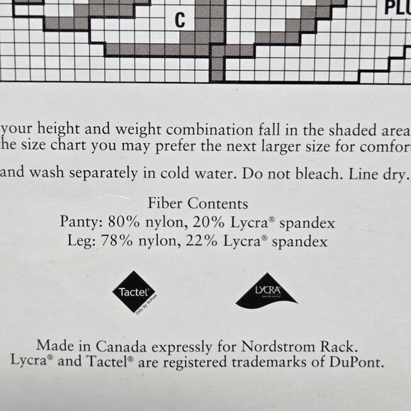 2 Nordstrom Support Pantyhose 9298R Control Top Sheer Toe Navy Off Black Size A - Picture 5 of 7